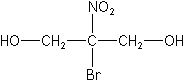 Structural formula of bronopol